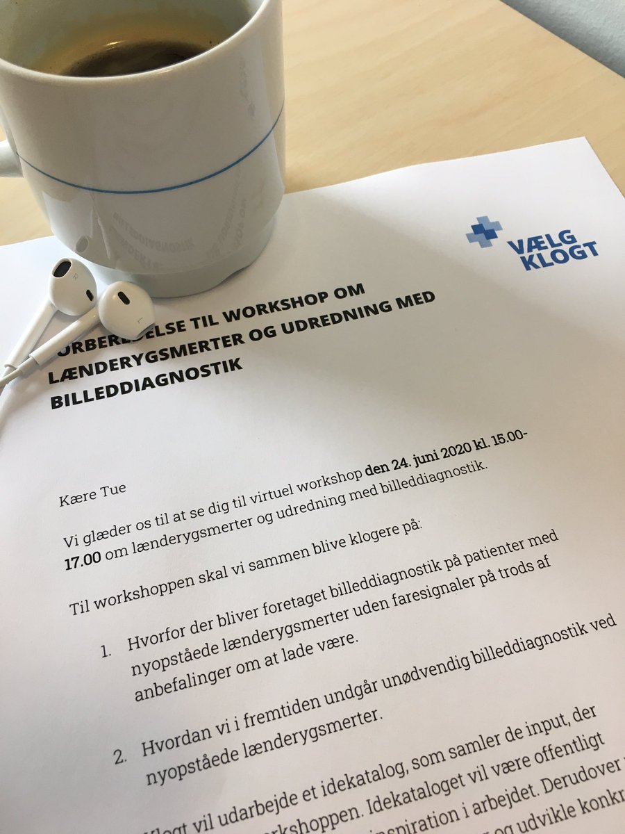 Hvordan reducerer vi unødig røntgen og MR ved lændesmerter? Det arbejder Susanne Brogaard Krogh og jeg med til daglig. I dag er vi med til at drøfte det til første workshop i #vælgklogt – et vigtigt forum for prioriteringer i #sundpol