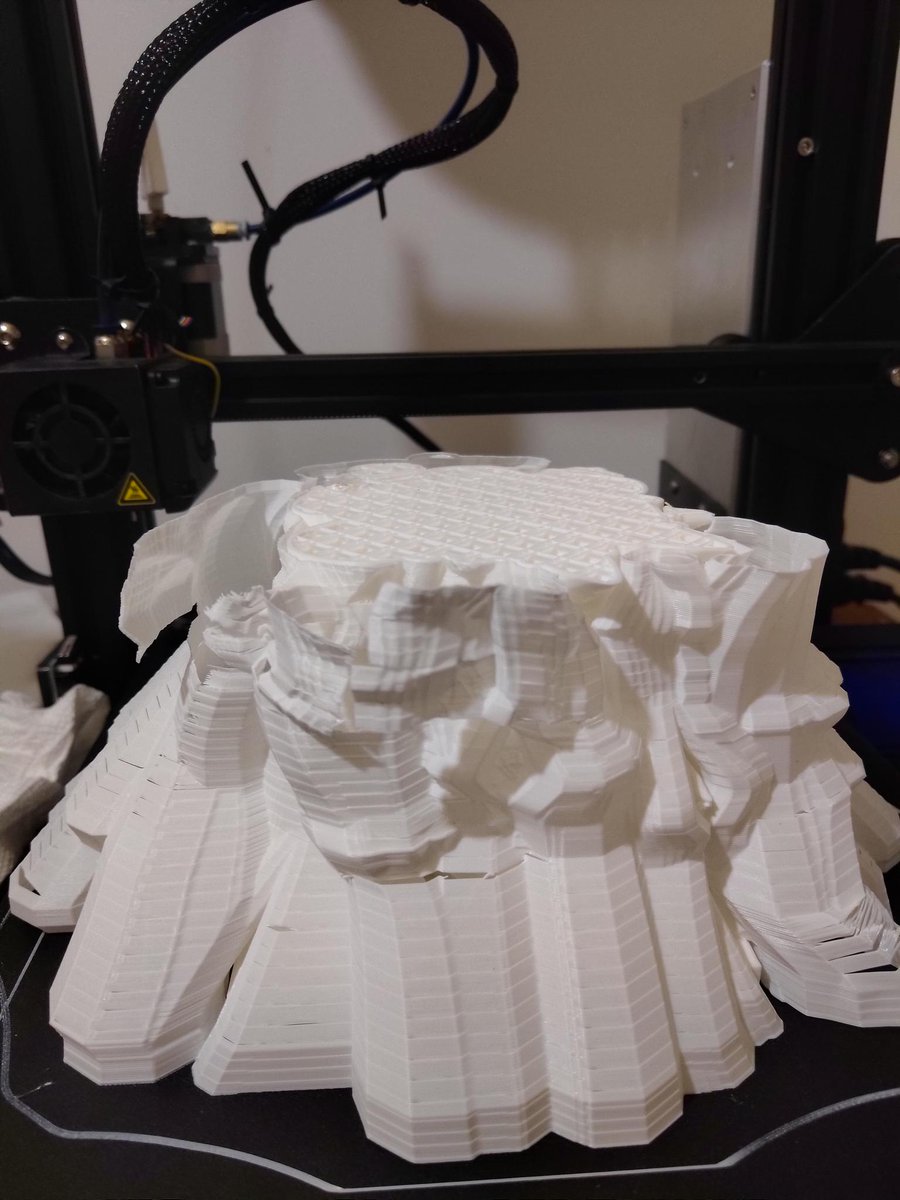 3DMeltdown's tweet photo. Shared by Mrzeldaootfan #3dprint on our discord:
Join us: https://t.co/rj0z2L2EnV
33hrs into a 58 hr print, fillament change didnt go so well #3dfail
#3dprinting is your hobby/drive you crazy? Join our discord: https://t.co/dBd9THZbN4