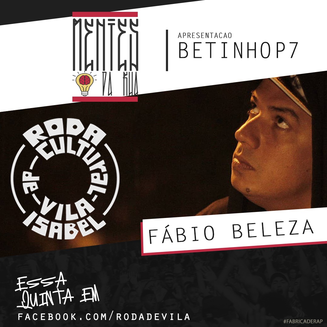 BetinhoP7's tweet photo. Quinta Feira é dia de Live 
Vamos trocar uma ideia com o Fabio Beleza no programa "Mentes da Rua" 
A partir das 20H na fanpage da
Roda Cultural de Vila Isabel 
No Facebook 

Assistam !!! https://t.co/4wcnaP7Ew6