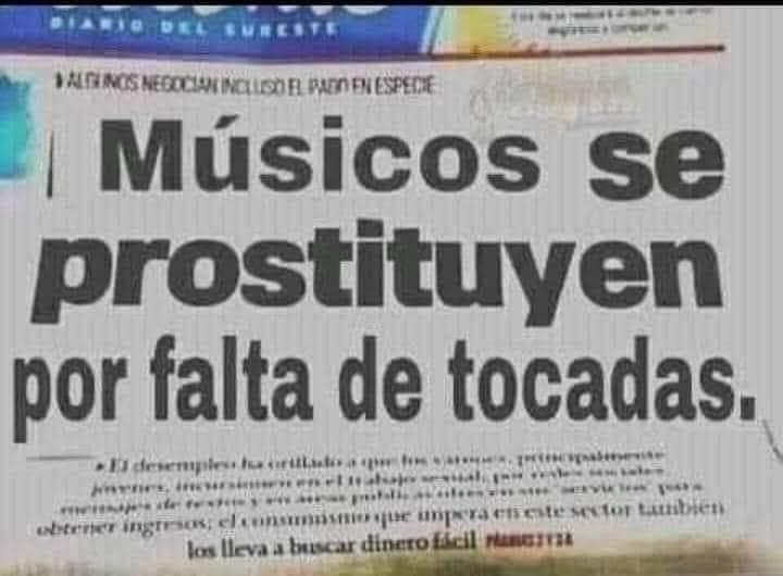 los músicos se prostituirían por covid?