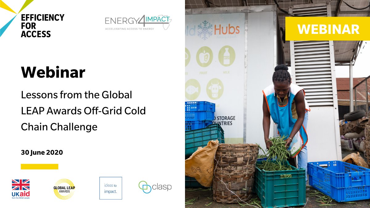 EforA_Coalition's tweet photo. DYK cold storage solutions increase profits for smallholder farmers through greater bargaining power at the market place & enable better commercialization of produce? Join us for a webinar with @Energy4Impact on insights from the @LEAP_Awards #OGCCC: https://t.co/KtRV5BGzFk https://t.co/6z1rXhgItS