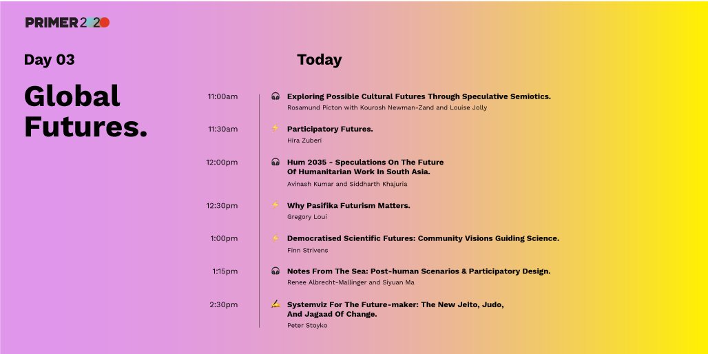 primer_conf's tweet photo. Welcome to #PRIMERday03. π’
#PRIMER2020 #ActivatingFutures #GlobalFutures https://t.co/Nz8TAPxtrM