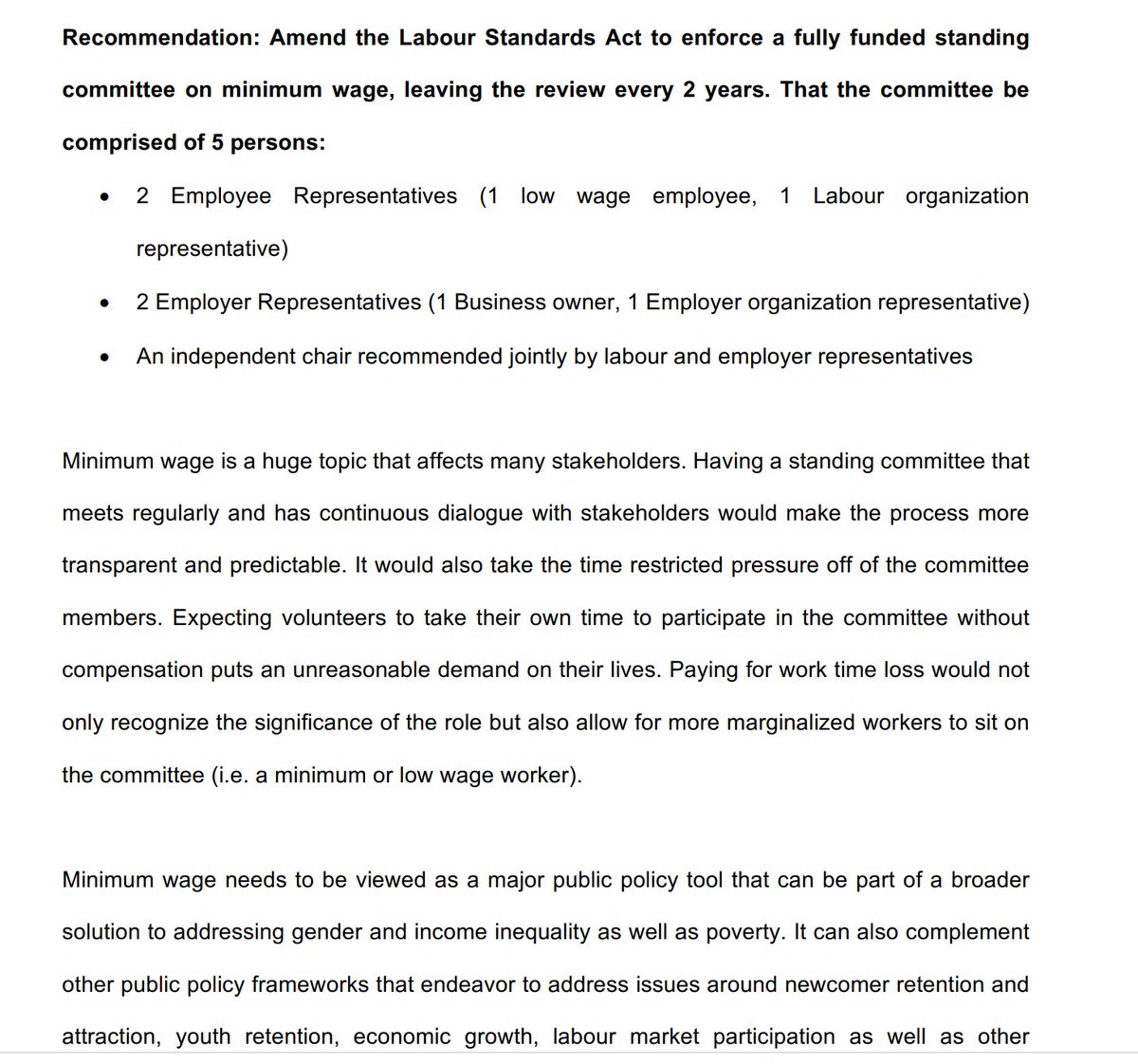  #nlpoli threadThis response by  @FureyAndrew is infuriating.The question by  @stjohnsbot was misleading.The committee DID NOT recommend min wage be attached to CPI,the employer rep did.I sat on the committee as the employee rep.There was no consensus. Here are my recommendations:  https://twitter.com/NTVNewsNL/status/1275557911444553731