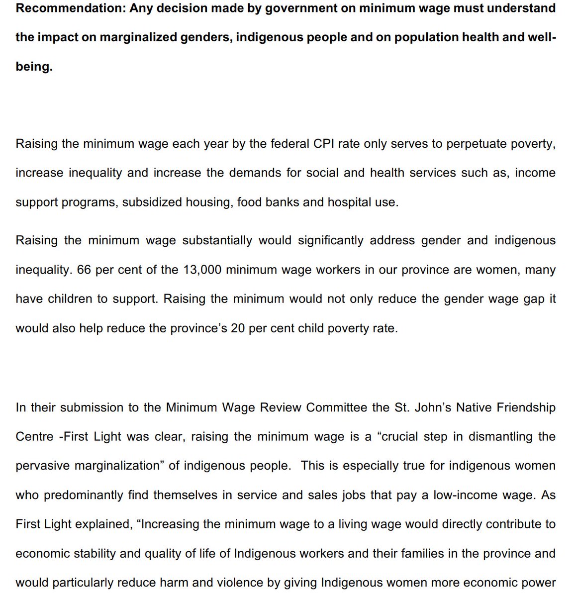  #nlpoli threadThis response by  @FureyAndrew is infuriating.The question by  @stjohnsbot was misleading.The committee DID NOT recommend min wage be attached to CPI,the employer rep did.I sat on the committee as the employee rep.There was no consensus. Here are my recommendations:  https://twitter.com/NTVNewsNL/status/1275557911444553731