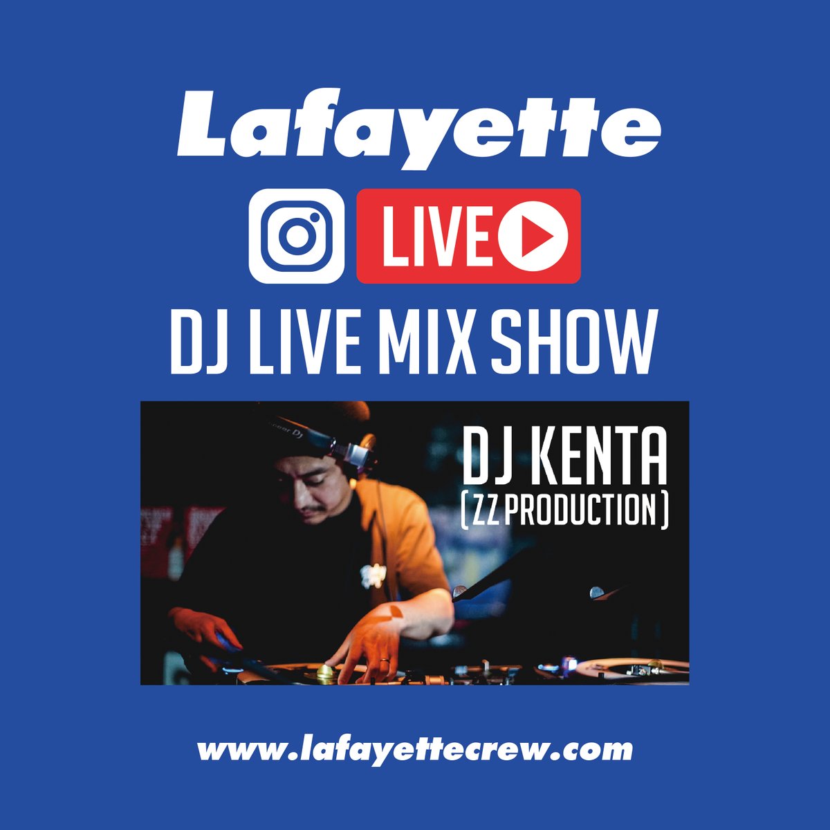 lafayettecrew03's tweet photo. https://t.co/x40AZbwkYI
6/25(木) 21時〜 インスタアカウントで 
@djkenta_zzpro のレコードオンリーDJプレイをライブ配信。3回目のゲスト出演です。
#lafayette #lfyt #lafayettecrew https://t.co/pzqGqaFtyf