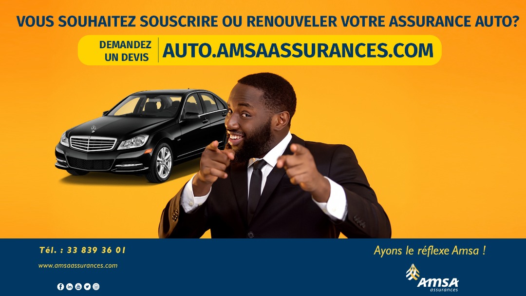 AmsaAssurances's tweet photo. Pour tous vos besoins de souscription ou de renouvellement de votre assurance auto, demandez un devis sur: https://t.co/YrHYPrZb0P
Ayons le réflexe Amsa !
#Kebetu #Amsa #Amsaassurances #Assurance #PackAuto #ReflexeAmsa #StaySafe #Senegal #team221 https://t.co/G3o8E2eTay