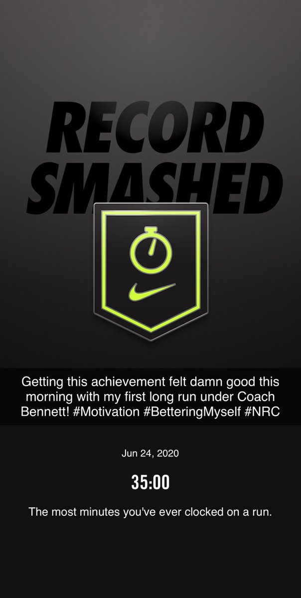 derringher's tweet photo. One step at a time. That’s all it takes. Completed my first Long Run under @bennettrun and I think this description was apt. I smashed it. Thanks coach - this past week I’ve felt inspired, motivated, more energized, and more focused thanks to starting the day under your watch! https://t.co/qKzc2trxce