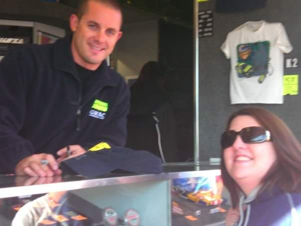 Since I've already gotten a "you're not a real NASCAR fan" DM:Here I am at various races & my long-time license plate. You'll notice my  @kaseykahne jacket - he was my #2 driver for years, behind  @CJMearsGang.Note that Casey drove the Old No 07 Jack Daniels car during pic 3 