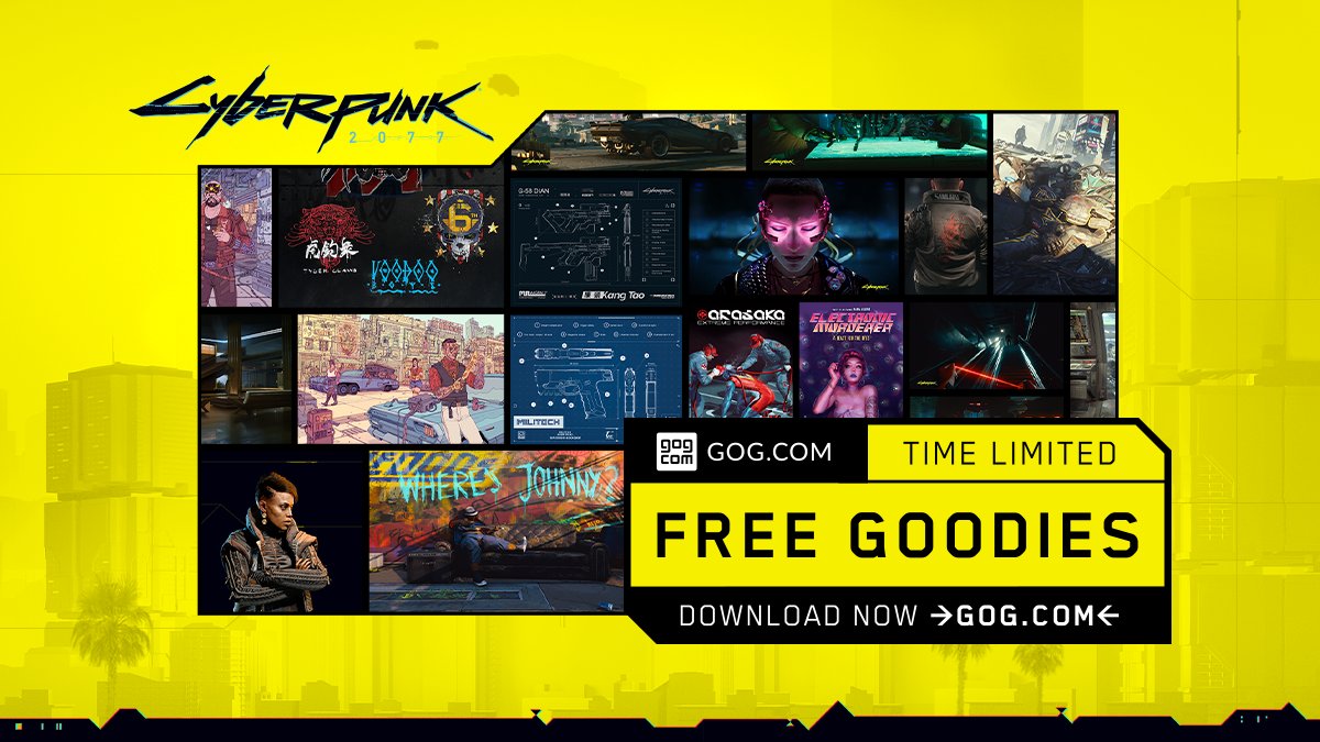 Раздача материалов по Cyberpunk 2077 в GOG