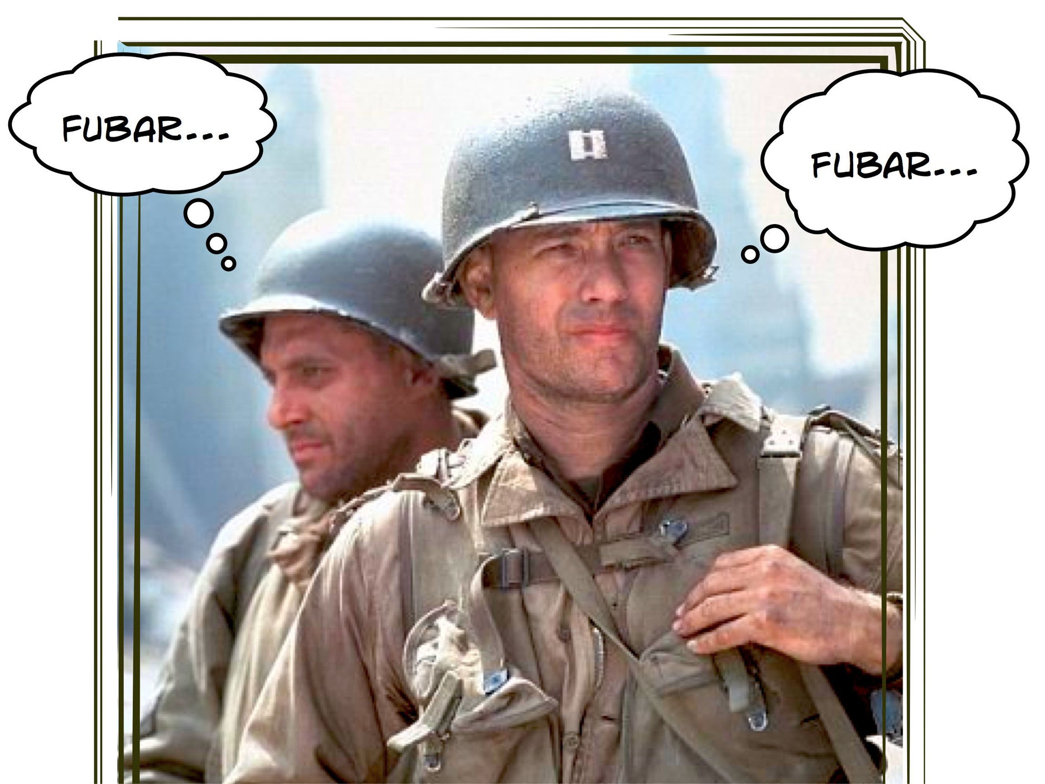 on X Rewatching Saving private Ryan made me realize that Foo Bar in programming are nothing but the military slang term FUBAR not to be found in the German