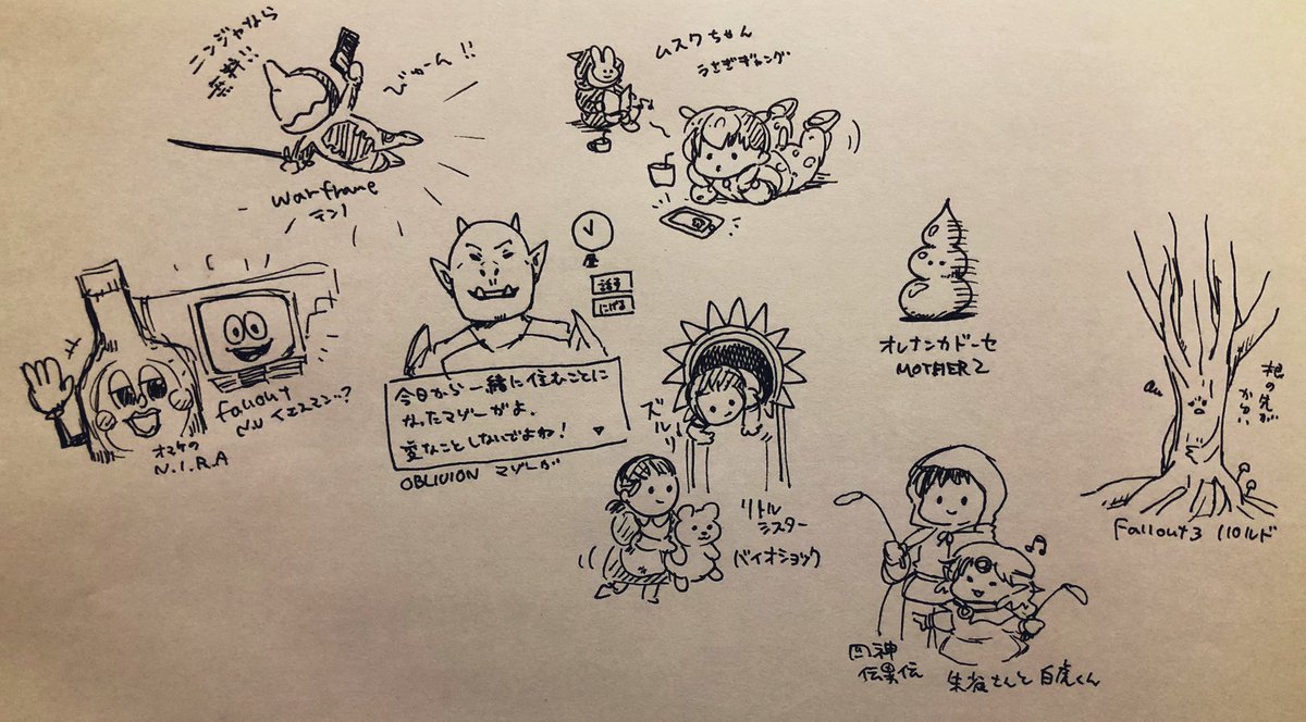 何も考えずに描いたので広がってしまいました。ゆる落書きです。
リプくれた方ありがとうございました! 