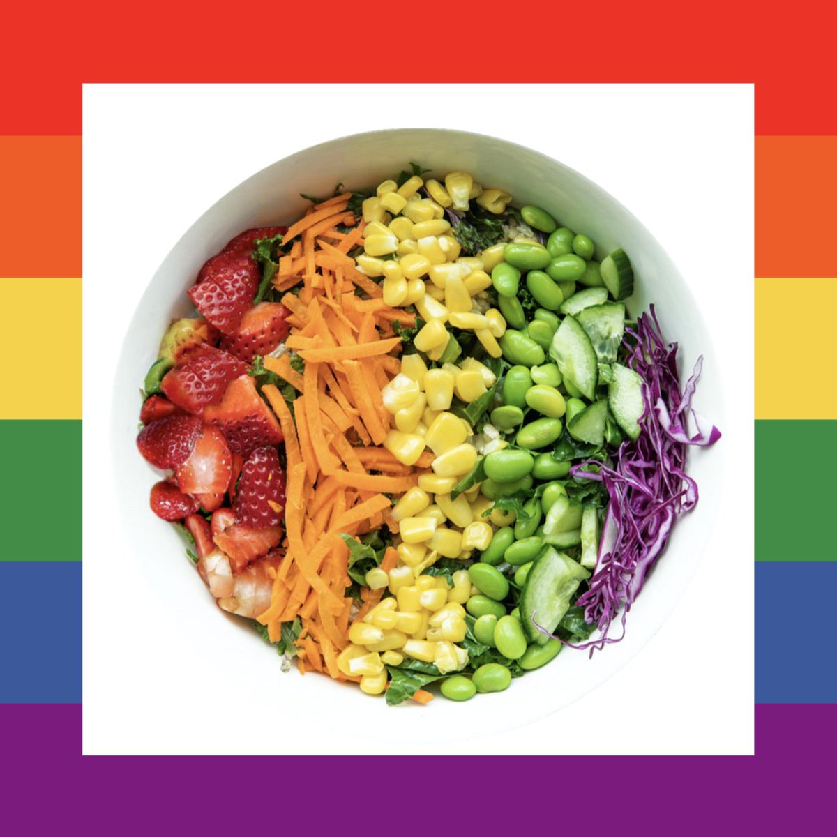 freshii's tweet photo. Show your #pride and turn your Freshii salad into a custom colour creation. Food tastes better when it looks pretty right? https://t.co/bEonMrBPL9