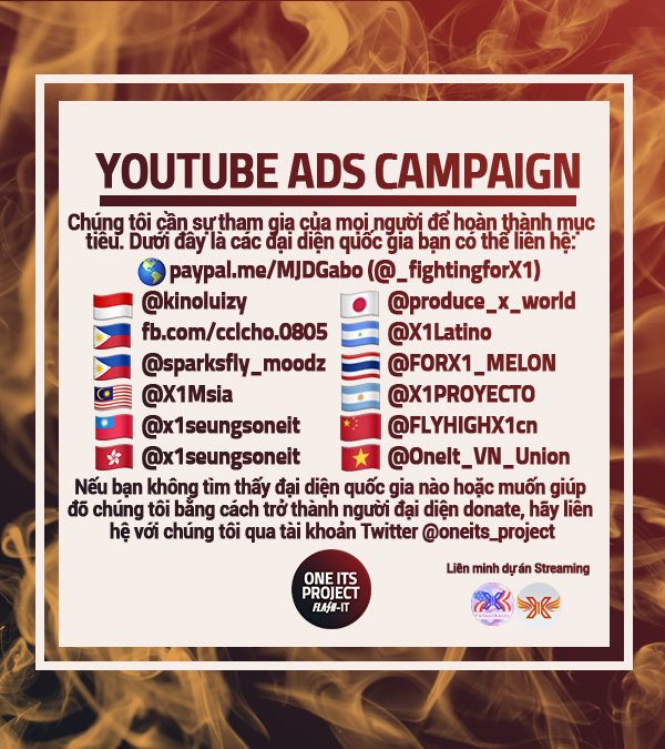 Oneit_VN_Union's tweet photo. [DONATE] CHIẾN DỊCH CHẠY QUẢNG CÁO TRÊN YOUTUBE CHO MV “FLASH” 🔥🔥🔥

Chúng mình đang cần sự giúp đỡ từ mọi người để tiếp tục chạy Project. 
X1Unionvn có nhận gom Donate, tài khoản donate được để ở Tweet trả lời. 

📎https://t.co/VnCjyyvv06 https://t.co/qlyDYcOCpS