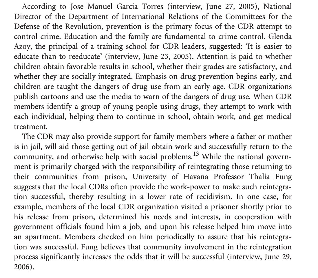 "The CDR may also provide support for family members where a father or mother is in jail, will aid those getting out of jail obtain work and successfully return to the community, and otherwise help with social problems."