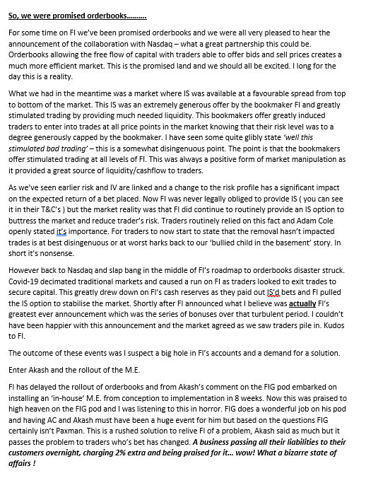 Dear  @FiGuide  @IRISHFI1  #footballindex The thoughts on the M.E. and the current discourse on  #ficommunity Twitter. I apologise for the length but we're not allowed to discuss this on other forums.I hope to diversify the debate a little on the M.E. and encourage discussion.