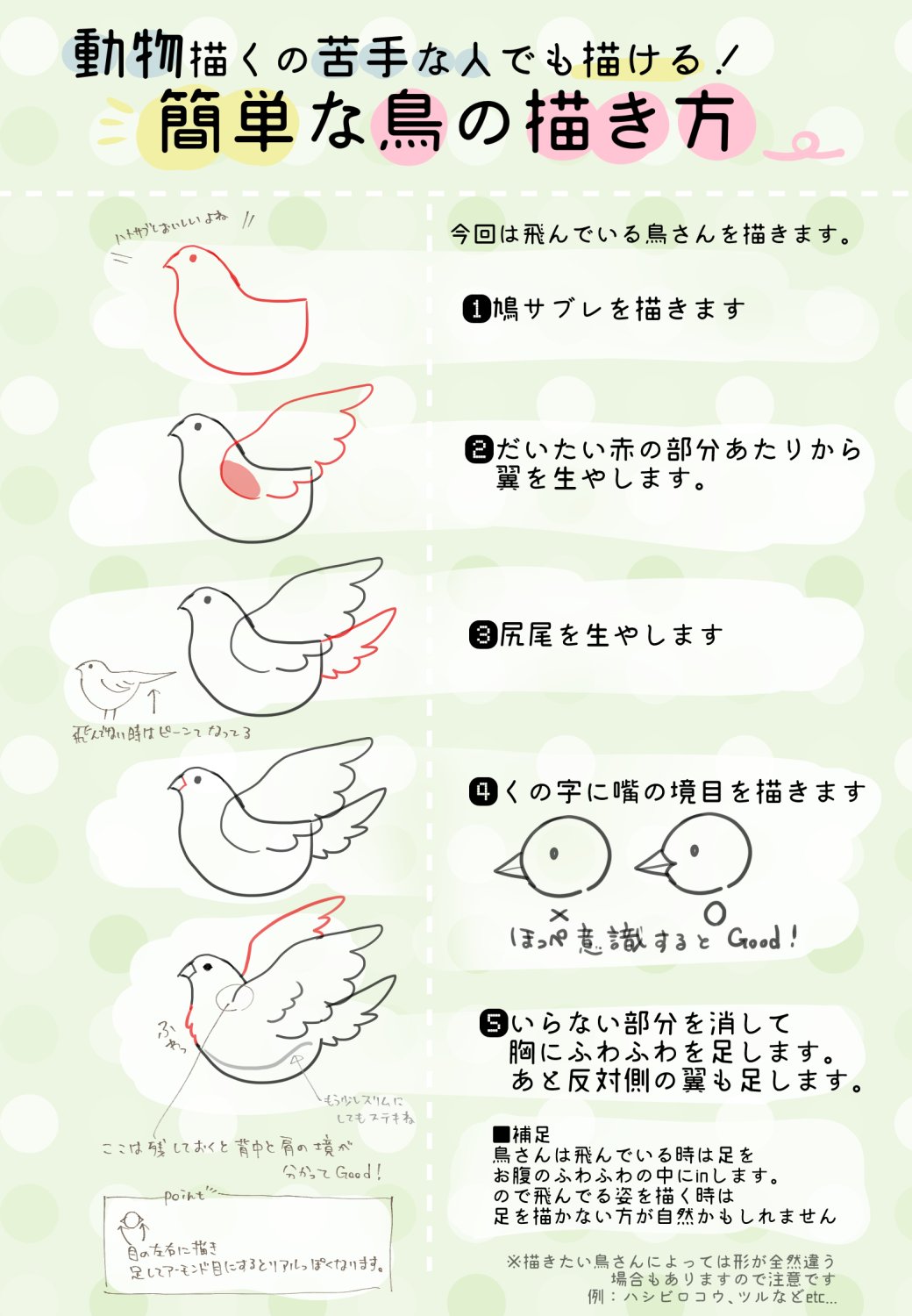 Twitter 上的 小鳥遊ほとり イラスト だいぶ前に質問いただいた鳥の描き方についてざっくりまとめてみた 本当に簡単 な描き方なので初心者向け これをさらに描き込んでいくとしっかりとした鳥のイラストになる気がします T Co 3cbgx1ujtq Twitter Twitter 上的 小鳥遊ほとり イラスト だいぶ前に質問いただいた鳥の描き方についてざっくりまとめてみた 本当に簡単 な描き方なので初心者向け これをさらに描き込んでいくとしっかりとした鳥のイラストになる気がします T Co 3cbgx1ujtq Twitter
