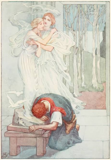 Pygmalion memejamkan mata dan menundukkan kepalanya. Meminta maaf pada Aphrodite atas perilakunya selama ini yg membenci perempuan tanpa sebab. Memohon pada Aphrodite untuk mendengarkan doanya. Bahwa dirinya ingin dipertemukan kekasih seperti sosok Galathea.