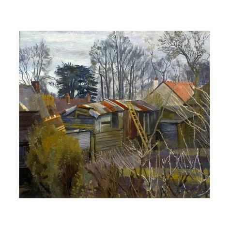 mike_loseby's tweet photo. "Outhouses" c1940...Painting by #CharlesMahoney (British,1903-1964)..Born in #Lambath #London.
Mahoney was an artist and teacher, who was absorbed by plant-life and best known for his large-scale mural work.. https://t.co/MoEzZsLbex