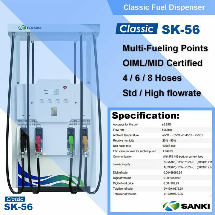 SankiPetroleum's tweet image. SANKI SK56 MPD #ClassicFuelDispenser
✅Attractive outlook
✅4/6/8 Hoses Option
✅Standard / High Flowrate
#SANKI provides #TotalRetailSolution to build or upgrade gas stations.
For more info, visit ift.tt/2Ab1N11