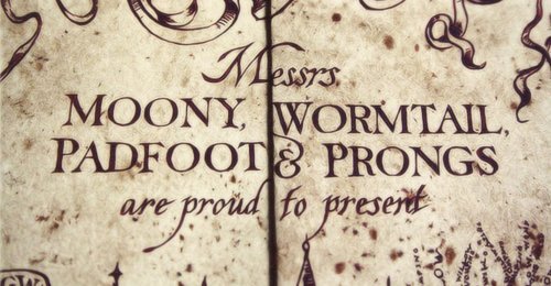 TheHPfacts's tweet photo. The Marauders Map write their names in this order: 
Remus Lupin
Peter
Sirius 
 James. 

This, when reversed, is the order in which they die https://t.co/IuATnaBpgj
