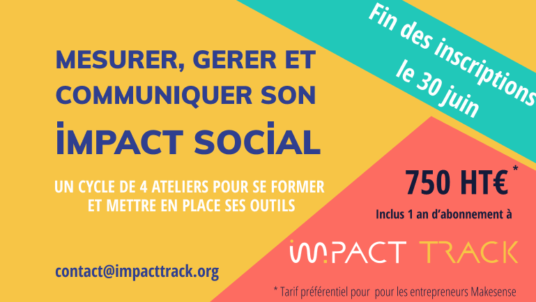 ImpactTrack's tweet photo. ⚠️Fin des inscriptions 30juin⚠️
Mesurer, gérer et communiquer son #impact social en 4 ateliers
✅ Fondamentaux théoriques
✅ Mise en pratique (outil inclus)
✅ Conseils personnalisés
⏩ contact@impacttrack.org
#socent #associations #ESS @cress_pdl @MouvemtassoPdl @LeFrenchImpact https://t.co/wTgxTjwHin