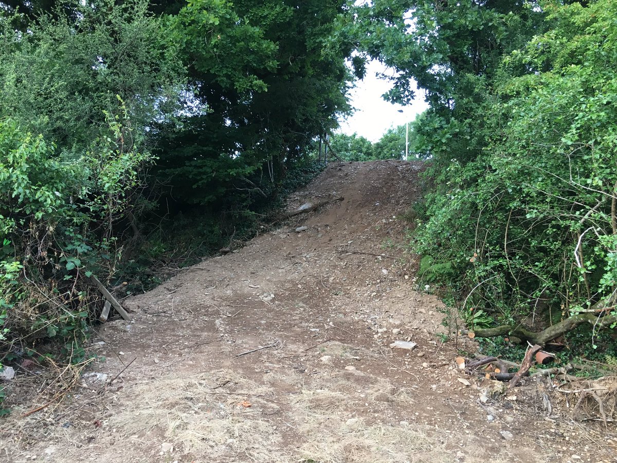 sararaine2's tweet photo. @plymouthcc is anyone going to replace all the trees and fencing on your side of the Roborough underpass after it left like this by workmen weeks ago? It has ruined a nice little nature spot. https://t.co/5ms9VtDxJK