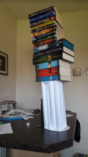 ohgsphysics's tweet photo. Some very creative problem solving by year 7 this week in their Paper Towers Project. A different kind of reading challenge @HulmeEnglish! #DistanceLearning #STEM https://t.co/hw3XwM5pM0