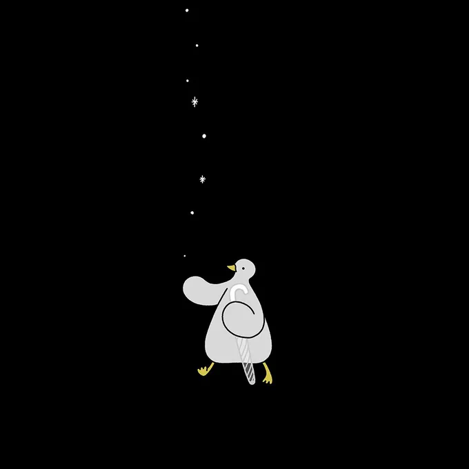 星の雨
#アヒルライフ #イラスト 