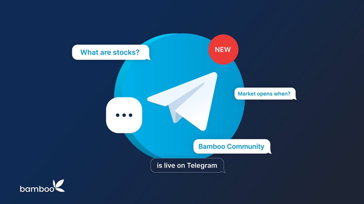 The Bamboo Community is now Live on Telegram! 📣⁣ ⁣ Are you new to investing,  a trading enthusiast, or fall somewhere in between? ⁣ Come share opinions,  ideas and experiences on the