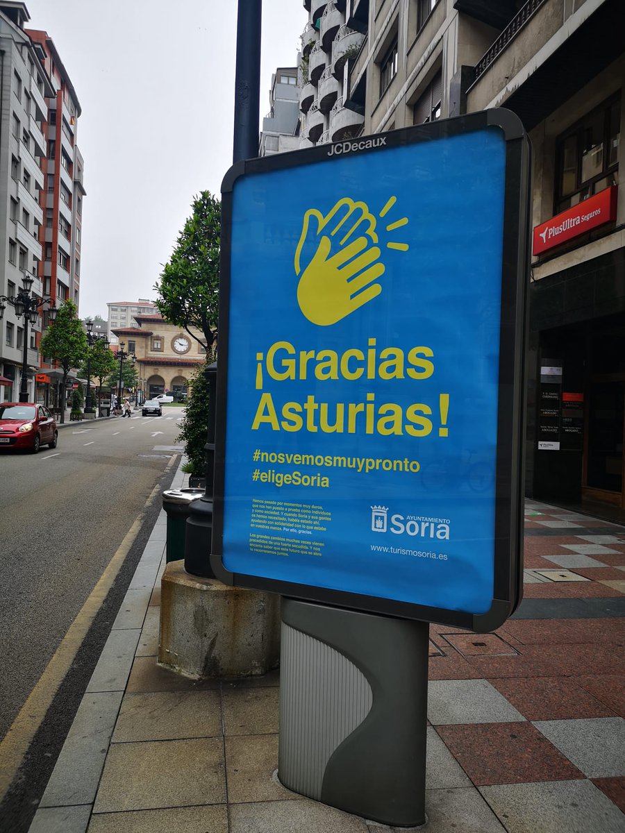Ayto_Soria's tweet photo. Nos comienzan a llegar fotos de nuestra campaña de agradecimiento para quienes han estado ahí cuando les hemos necesitado y a quien estamos deseando volver a ver. ¿Nos mencionas con más fotos?. Hoy ➡️ #GraciasValencia #GraciasMadrid #GraciasPaísVasco y #GraciasAsturias ❤️❤️ https://t.co/Bc6deGXIl6