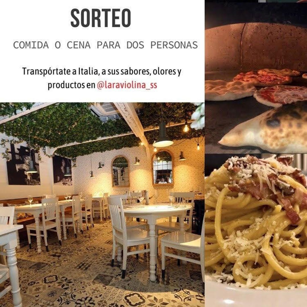 RaviolinaSS's tweet photo. No te pierdas el sorteo en #Instagram que tenemos organizado con @DanaeZarzuelo
Grazie per goderti la vita
Ci vediamo #Donostia #ParteVieja
Buon appetito #gipuzkoa #Gastronomia & #cocktel https://t.co/jcC5DKeawP