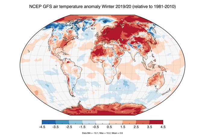 patrickgaley's tweet photo. Of all the momentous developments of 2020, this is the most significant, the biggest "holy shit!"
Arctic temperatures are out of all control, 38C in Siberia this weekend
There's enough CO2 in the Artic's permafrost to condemn us all - all 7.8 billion - to an unlivable future https://t.co/6JlT7Hu8EO
