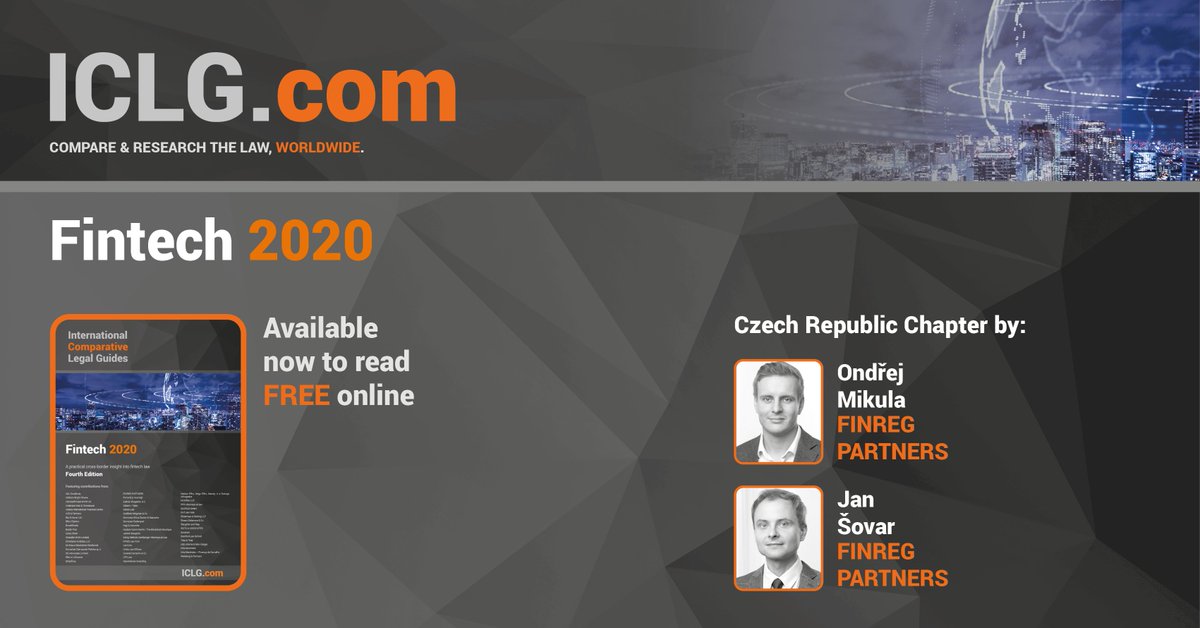 ICLG_GLG's tweet image. @finregplus provides a comprehensive overview of the fintech landscape in the Czech Republic, including notable fintech innovation trends, in the ICLG #Fintech 2020: okt.to/PvrWSe