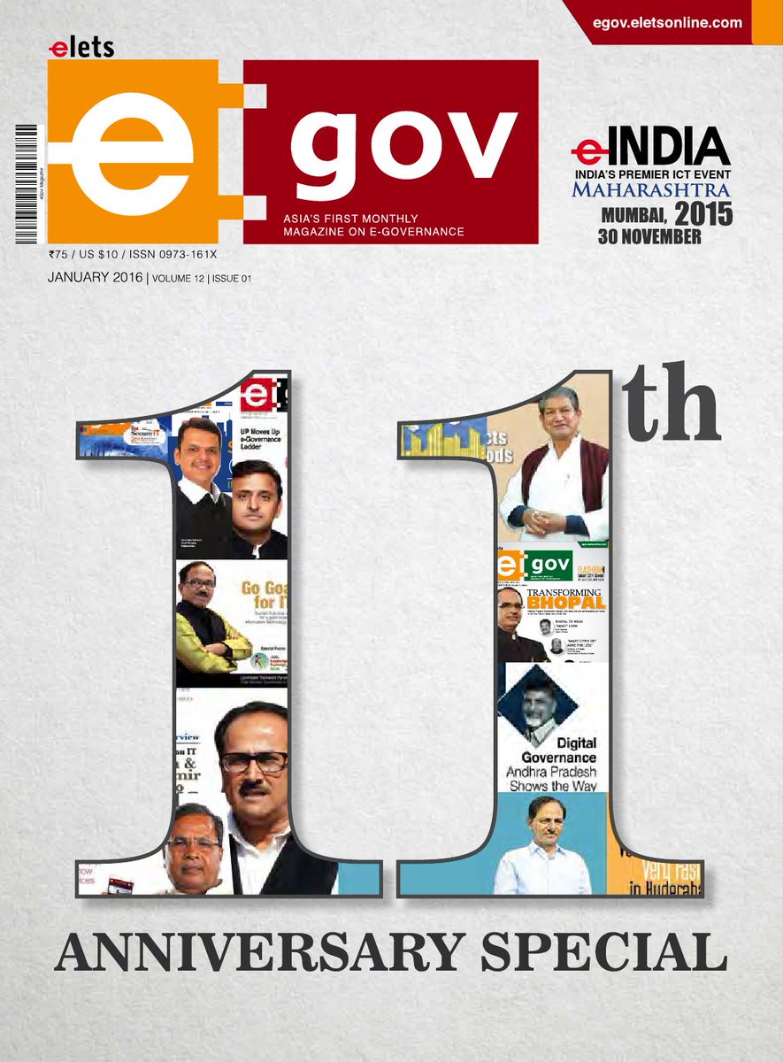 egovonline's tweet photo. 11 Anniversary Special
#Throwback #Magazine #Jan2016 #EletseGov #eGov
Magazine Url: https://t.co/jiMHfJMULk
Download Url: https://t.co/GvccOdkeP5
#eINDIA #DigitalIndia #eGovernance https://t.co/lhu6BwEGPf