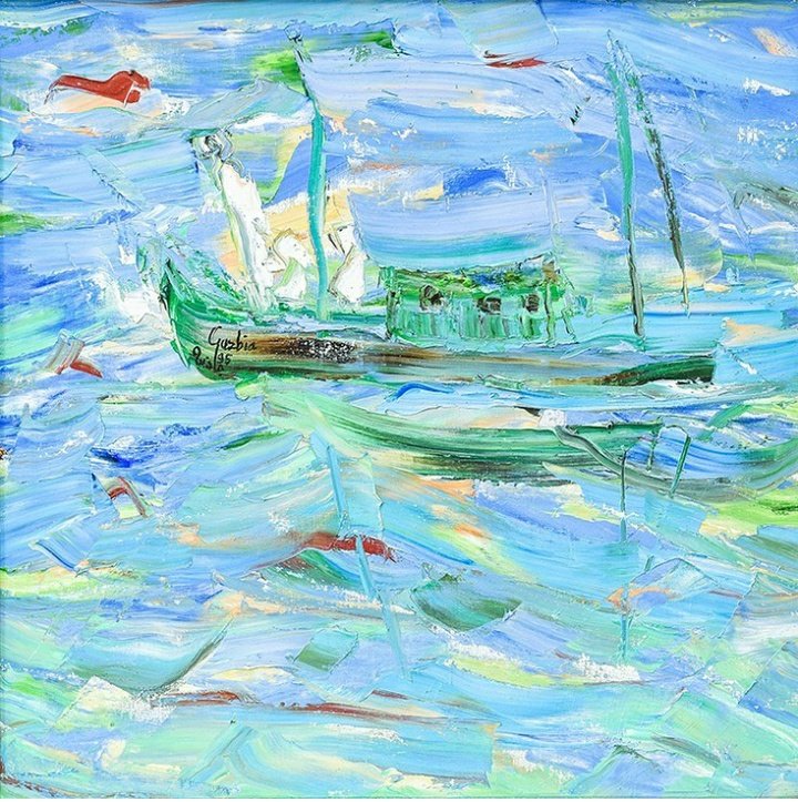 AlSharekhArt's tweet photo. A Painting of Gazbia Sirry’s concentration shifted from representation to abstraction in the aftermath of the Arab defeat in the 1967 Arab-Israeli war.
Artist: Gazbia Sirry
Year: 1995
DIM: H:58cm x W:57cm
#GazbiaSirry #AlSharekhCollection https://t.co/WafTYhXjL0