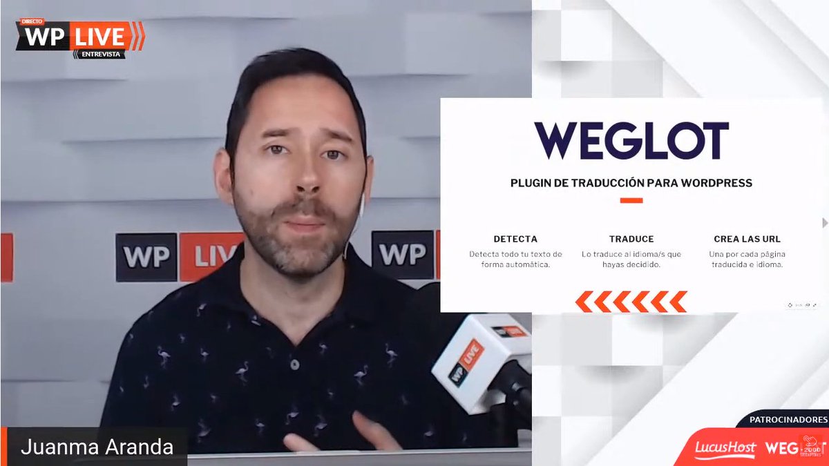 wplive_'s tweet photo. Sin el apoyo de nuestros patrocinadores @LucusHost y @weglot no sería posible lanzar cada martes el directo de #WPLIVE! Y como además te hacen más fácil tu día a día a la hora de trabajar con #WordPress pues doblemente recomendables! 😍 https://t.co/27pRpVT2Or