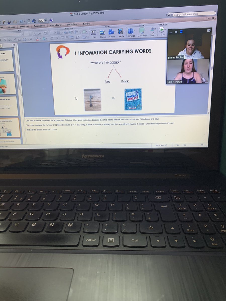 Early morning Zoom call with <a href="/elliernewman3/">Ellie Hinchliffe</a> finalising her fabulous ICW training presentation 🤩 <a href="/WMISLT2/">West Midlands Speech & Language Therapy</a>