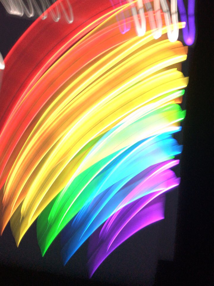 cateheroman's tweet photo. Used drawing app Procreate as a #light source for LIGHT PAINTING, then snapped pics while moving iPhone with SLOW SHUTTER CAM app to create some interesting effects. #LightUpOurDays  #BlockBendBounce #makingandtinkering @KnockKnockCM @TinkeringStudio https://t.co/rGZTLcqxo3