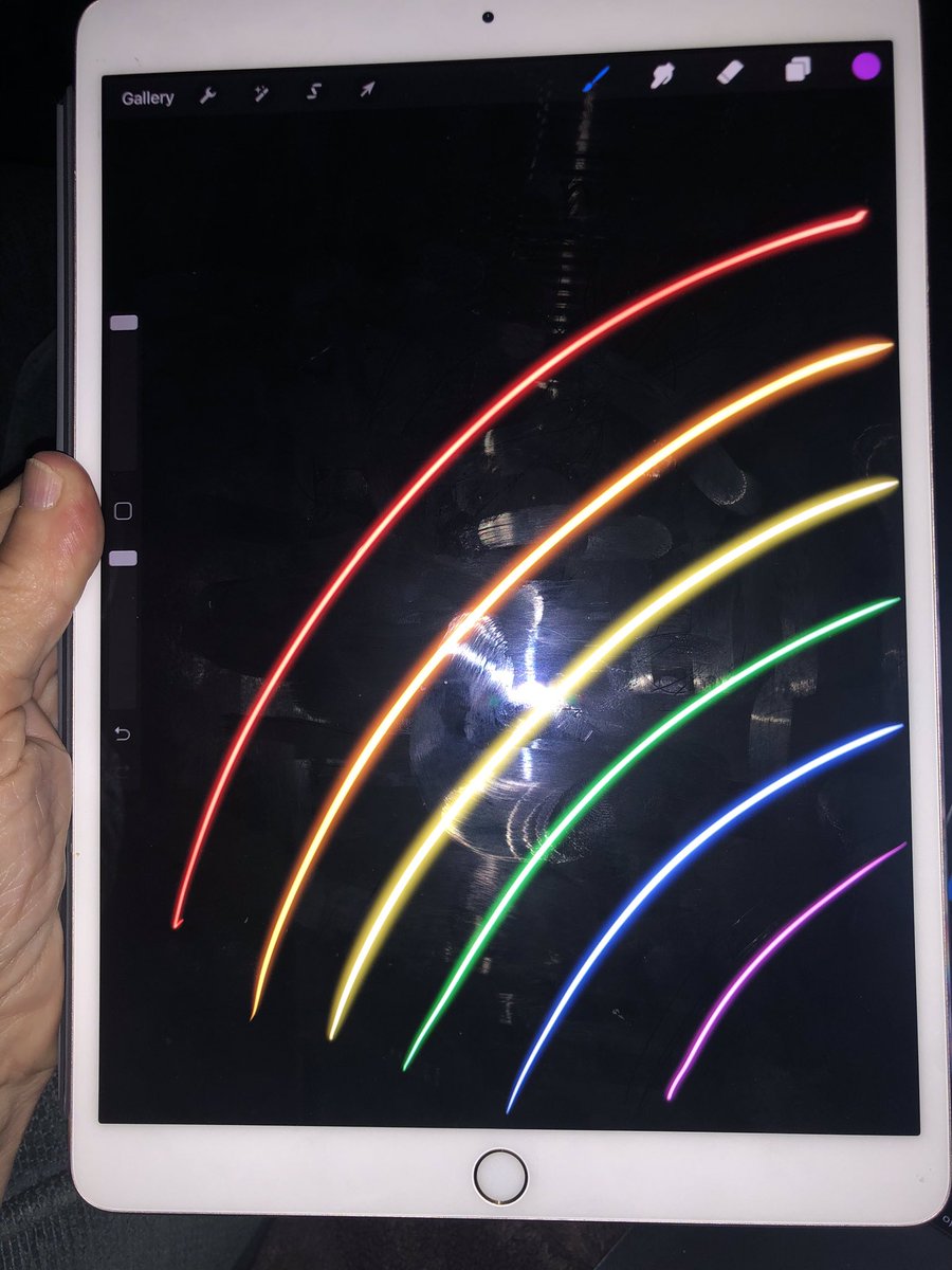 cateheroman's tweet photo. Used drawing app Procreate as a #light source for LIGHT PAINTING, then snapped pics while moving iPhone with SLOW SHUTTER CAM app to create some interesting effects. #LightUpOurDays  #BlockBendBounce #makingandtinkering @KnockKnockCM @TinkeringStudio https://t.co/rGZTLcqxo3