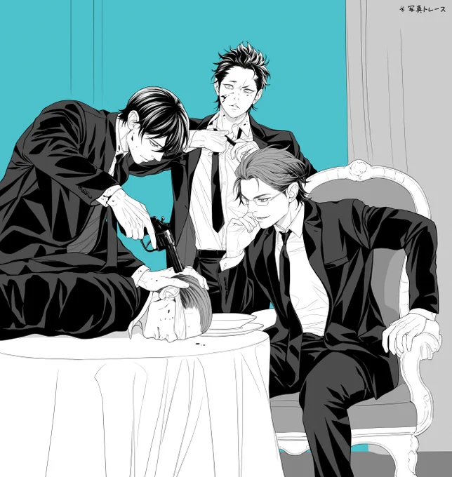 描きながらの妄想(マフィアパロ?) 