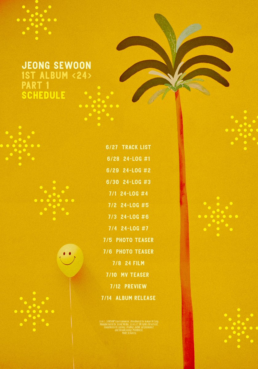 jeongsewoon_twt's tweet photo. [#정세운]
#JEONGSEWOON 
1ST ALBUM <24> PART 1 🎈
2020.07.14 🕕
#COMEBACK SCHEDULE 🗓
#TWENTYFOUR https://t.co/6OQW6xPDGW