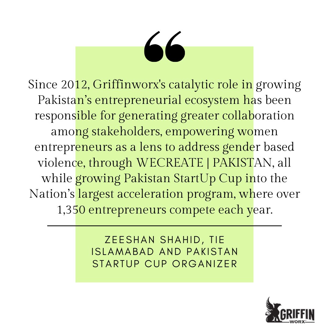 StartUpCup's tweet image. Zeeshan Shahid explains what #Griffinworx is truly about.

~

#startup #IgnitingHumanPotential #systemschange #StartUpCup #quote