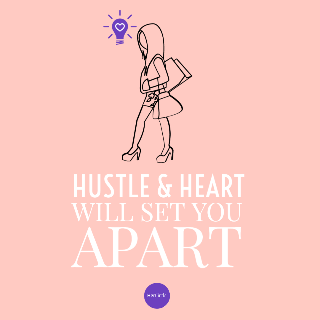 Hustle & Heart will set you apart 💜 #WomenHustle #WomenEmpowerment #WomenInTech #womeninspiringwomen #womenpower #Dreamers #WomeninBusiness #WomenMotivation #womenceo #womenleaders #FemaleFounders #womenstyle #GirlBoss #GirlPower #TheFutureIsFemale #bossbabe #HerCircle #Heart