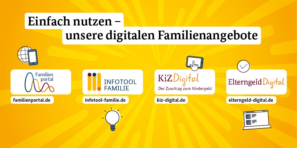 Die wichtigsten Familienleistungen einfach online beantragen: Mit dem heutigen Kabinettsbeschluss des #DigitaleFamilienleistungen-Gesetzes schaffen wir dafür die Voraussetzung. Mit dem Elterngeld und dem Kinderzuschlag machen wir uns bereits auf den Weg.