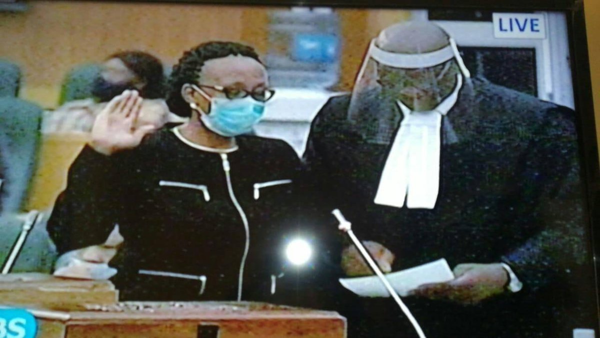 'Me' Lebohang Ramohlanka was sorn in today as a Deputy Speaker of the National Assembly with 61 votes while ntate Nyapane Kaya had 48 votes and there was only one vote spoilt.