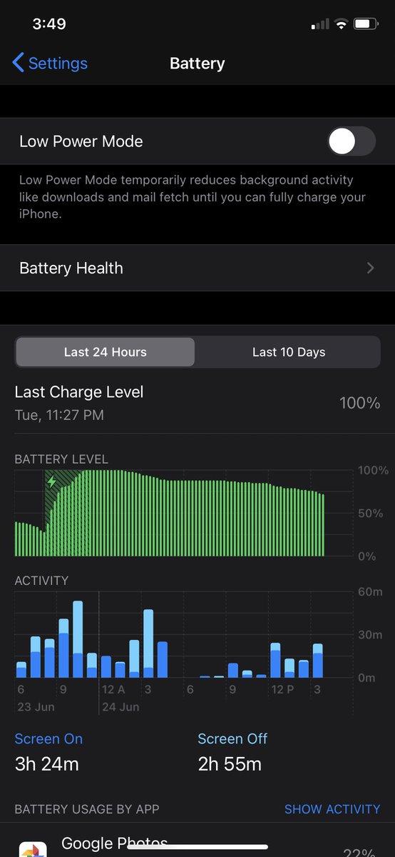 CaffinatedAK's tweet image. The #iOS14DevBeta1 is quite stable, its been about 12 hours and the battery is going great.