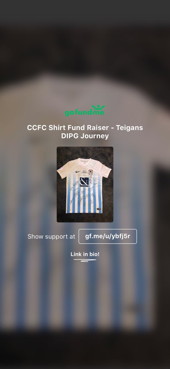 I’m giving away one of my favourite shirts to try and help raise money for Teigan who is a 9 year old <a href="/Coventry_City/">Coventry City</a> fan that has been diagnosed with with a rare brain tumor known as ‘Diffuse Pontine Glioma’ which is the most aggressive of childhood cancers. ⁣⁣⁣LINK IN BIO 💙