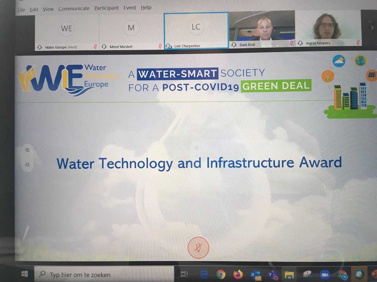eujwp's tweet photo. @WaterIE2020 3rd session on water and food security clearly concluded by #EJWP2 Merel Mostert of @hhdelfland followed by the presentation of the #Water technologie and infra #award of @H20EU presented by @IngridKeupers of @dewatergroep #EJWP1 #diversity and #youngprofessonals https://t.co/8J7CzcTAeO