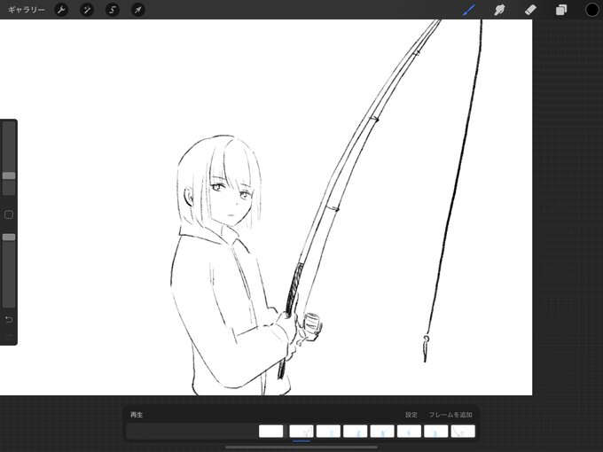 課題で描いてる女の子かわいい 