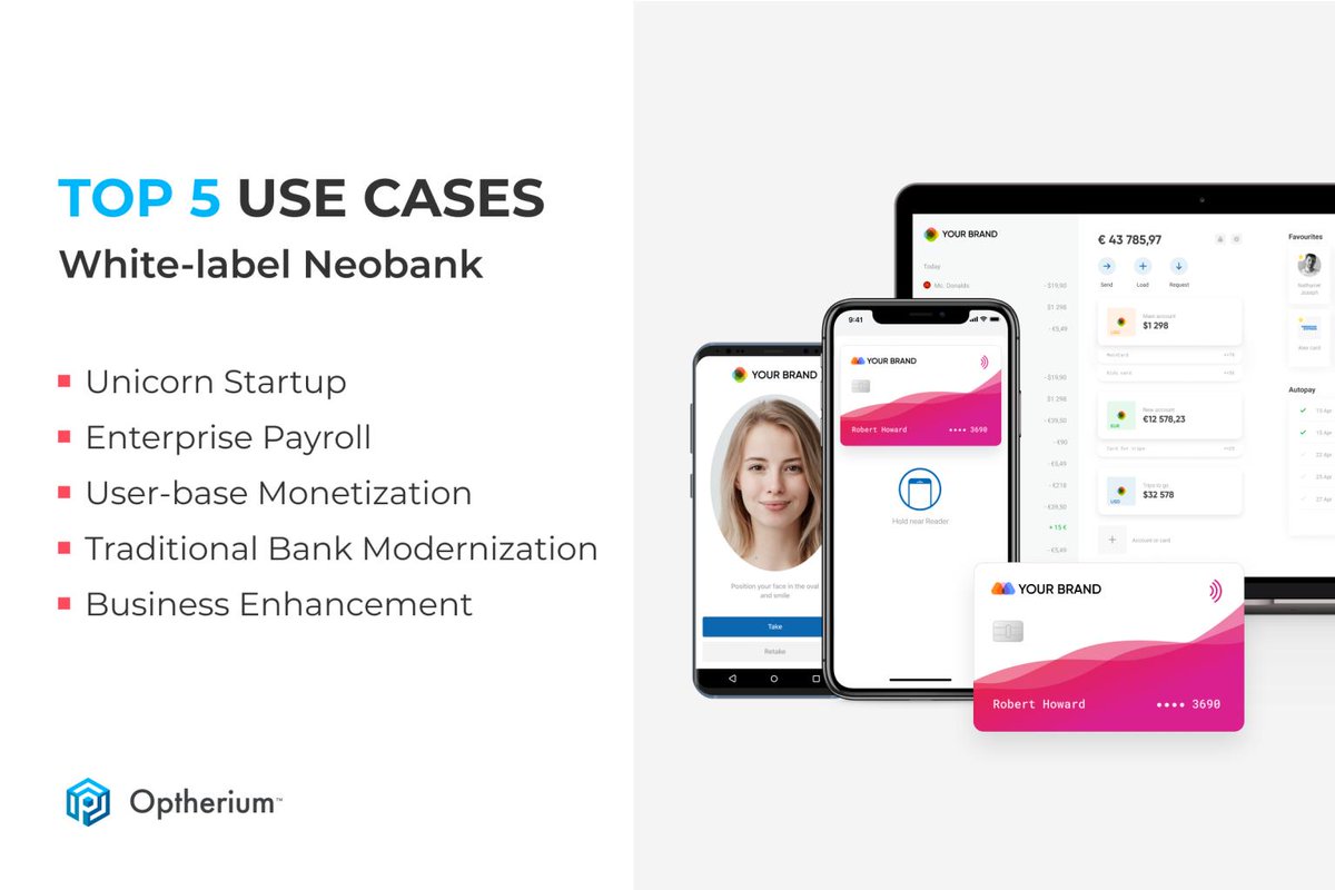MargoBulgar's tweet photo. Launch your own Neobank - https://t.co/e3vKUYZiFc

#neobank #challengerbank #neobanks #challengerbanks #fintech #blockchain #regtech #digitalbanking #biometrics #finance #platform #ecosystem #iban #business #multidecentralization https://t.co/zks1T2raFs